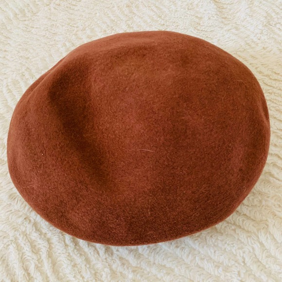 Vintage Brown Wool Beret Glenover Henry Pollak - Picture 3 of 6